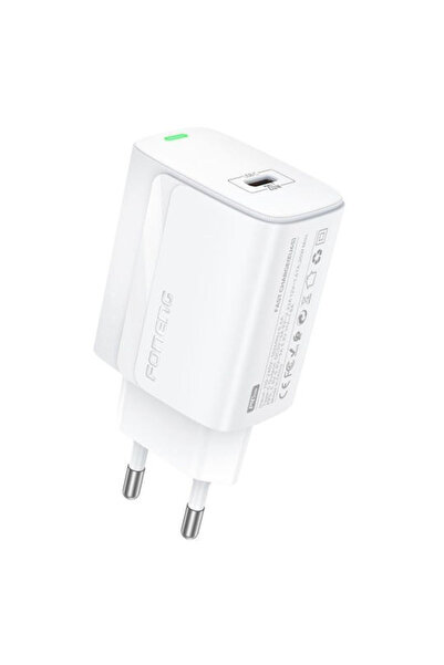 FONENG Φορτιστής χωρίς καλώδιο με θύρα USB-C, 20W Power Delivery, Λευκός (EU65)