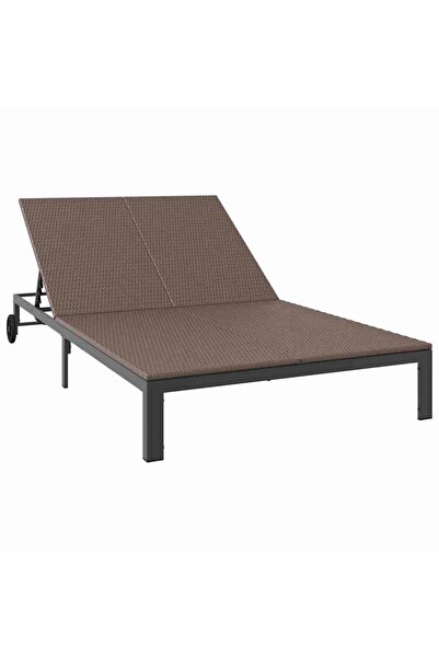 vidaxl Șezlong Maro 206 x 115 x 75 cm poliratan