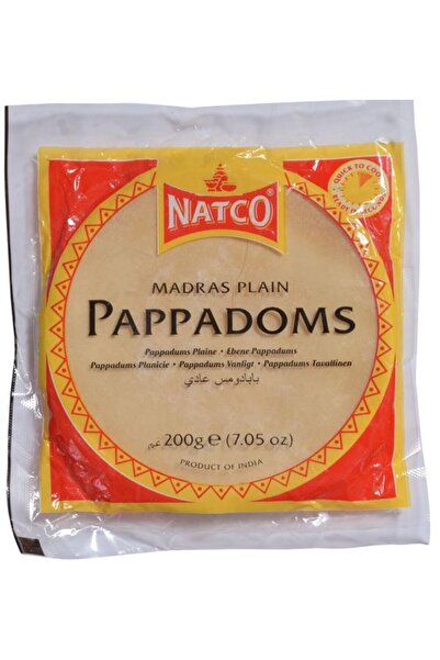 NATCO Papadom - Mercimek Unu Ekmeği 200 Gr | Glutensiz Ekmek, Mercimek Unu, S...