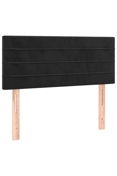vidaxl Tăblie de pat, negru, 100x5x78/88 cm, catifea