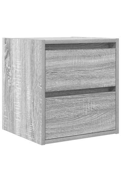 vidaxl Noptiera montata pe perete gri Sonoma 38x34x40 cm