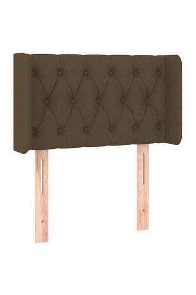 vidaxl Dark brown headboard with wings 83x16x78/88 cm textile