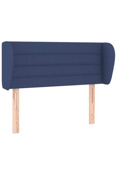 vidaxl Bed headboard with wings, blue, 103x23x78/88 cm textile