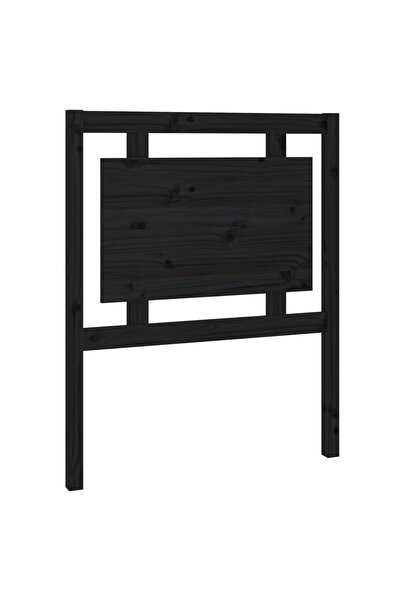 vidaxl Tăblie de pat, negru, 80,5x4x100 cm, lemn masiv de pin