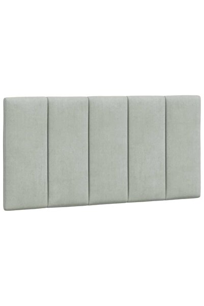 vidaxl Headboard Pillow , Hanko, light grey, 100 cm, Velvet