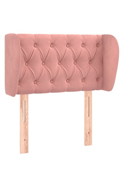 vidaxl Bedside table with pink wings 83x23x78/88 cm Velvet