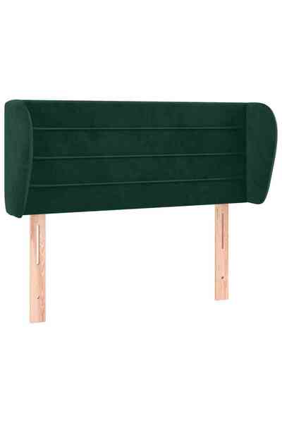 vidaxl Headboard with wings dark green 93x23x78/88 cm Velvet