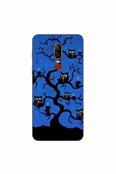 OEM Husa compatibila cu OnePlus 6 Silicon Gel Tpu Model Halloween Tree Owls