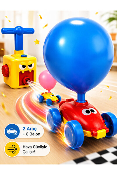 ZİVENTA Balonlu Yarış Arabası Oyuncağı Power Balloon Car Hava Gücüyle Çalışan...