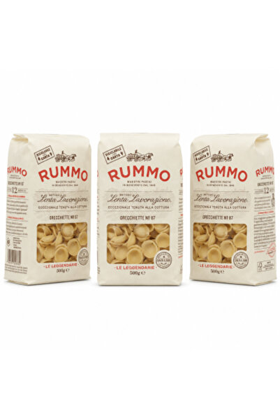 Rummo Set 3 x Orecchiette Pasta Nr. 87, 500 g, paste de grâu dur