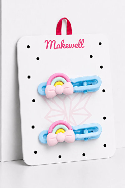 MakeWell Girl's Colorful Figured Snap Buckle Set of 2 – Cute Bear, Ice Cream,...