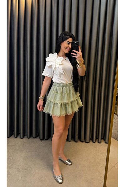 Nisam Linen Lace Shorts Skirt