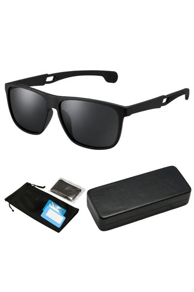 Hipolar Ochelari de Soare Polarizati, ®, Lentila Neagra HD37, UV400, cu Carca...