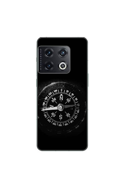 OEM Калъф, съвместим с OnePlus 10 Pro, силиконов гел TPU, винтидж модел с компас
