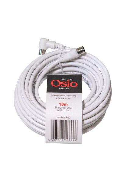 OSIO OSK-1350 Ομοαξονικό καλώδιο κεραίας γωνιακό αρσενικό σε θηλυκό 10 m 75 Ω