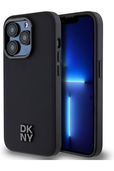 Dkny Σχέδιο Λογότυπου Stack Πίσω Κάλυμμα Συνθετικό Δέρμα / Δέρμα Μαύρο (iPhon...