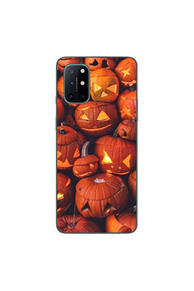 OEM Husa compatibila cu OnePlus 8T Silicon Gel Tpu Model Halloween Dovleci Lu...