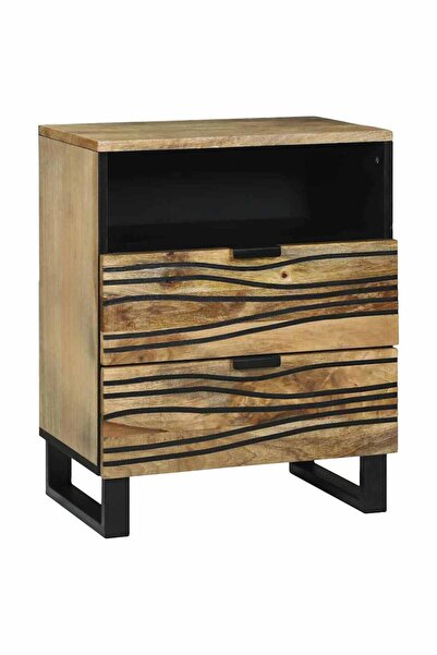 vidaxl Dulap de noapte Maro 50 x 33 x 62 cm Lemn masiv de acacia