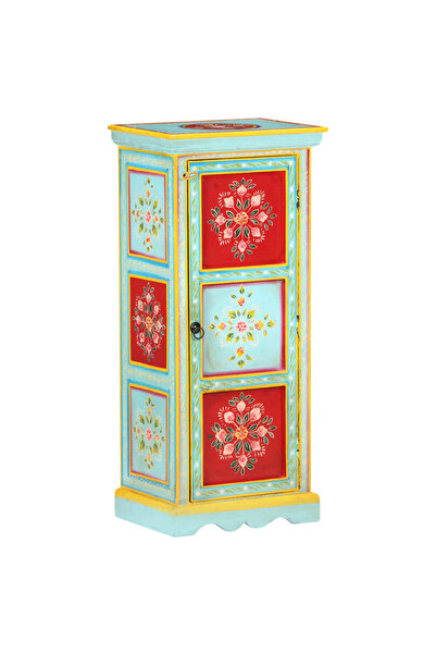 vidaxl Hand-painted tall cabinet, 40x30x90 cm, solid mango wood