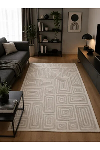DeltaDesign Living Rug Carpet, Model Sofia 41012/1002, White