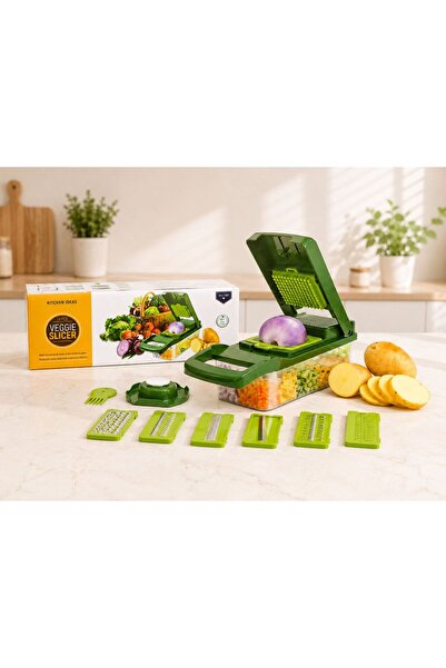 Veggie Slicer Feliator Multifuncțional de Legume 3 în 1, Set Complet 14 Piese