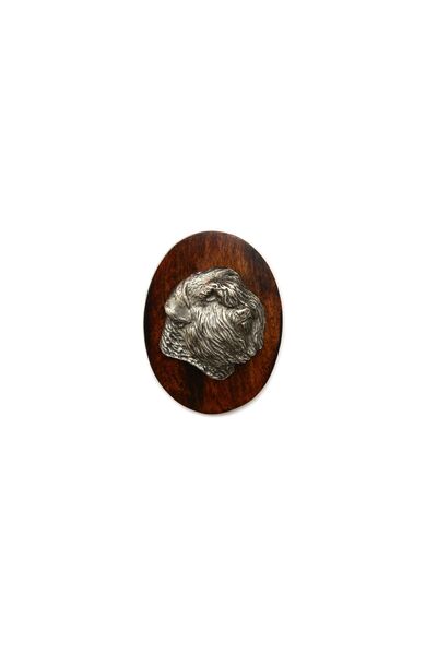Art - Dog Bouvier des Flandres, Flanders Cattle Dog - Dog show brooch, starte...