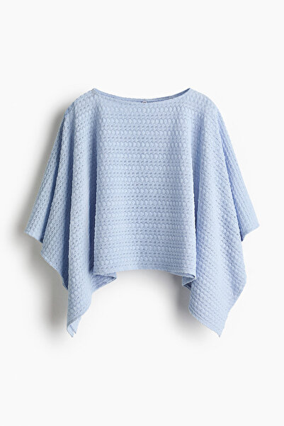 H&M Tekstüre Triko Pelerin Üst
