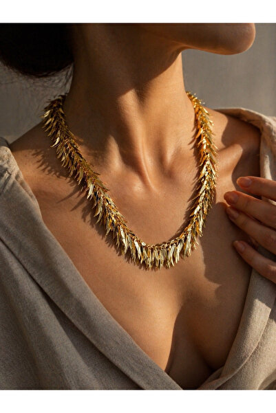 LUCAS İSTANBULL Viena Gold Statement Kolye