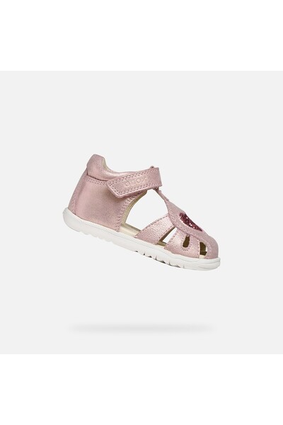 Geox Sandale de fetiță roz deschis pentru primii pași Sandal Macchia
