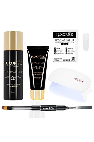 LUXORISE Kit PolyGel pentru unghii cu lampă # 03 + Sfaturi Gratuite