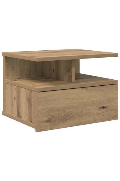 vidaxl Noptieră Suspendată cu sertar Stejar Artizanal 40 x 31 x 28 cm