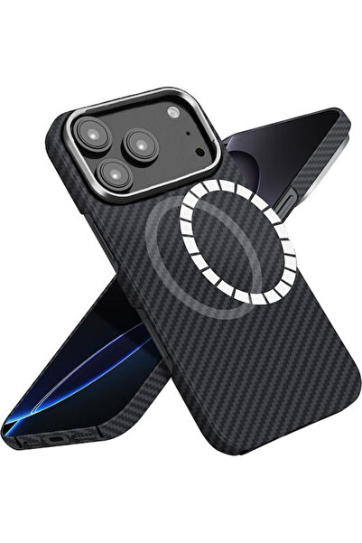 Techsuit Πίσω Κάλυμμα από Ίνες Αραμιδίου Μαύρο (iPhone 17 Pro)