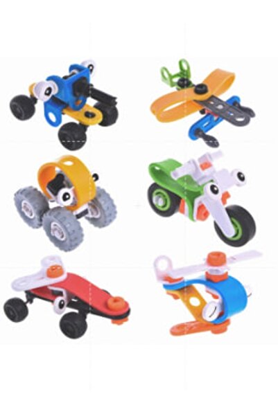 Generic FUN LITTLE TOYS 109 Pieces Building Vehicles Toy for Kids