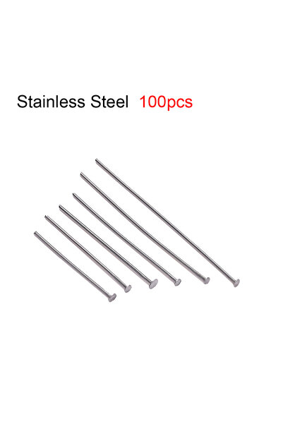 Choice24 Length 50mm Steel Flat Head Pin 50/100Pcs Gold Color Stainless Steel...