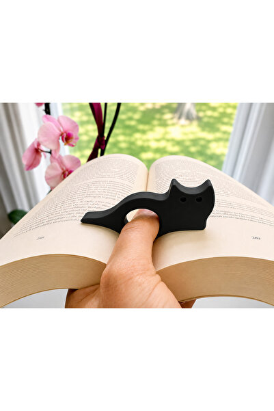Snowy Home Kedi Tasarımlı Kitap Sayfa Tutucu – Tek Elle Okuma Aparatı