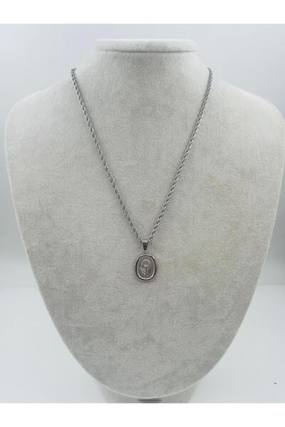 Bozhi Necklace Steel Silver Minimal Elegance