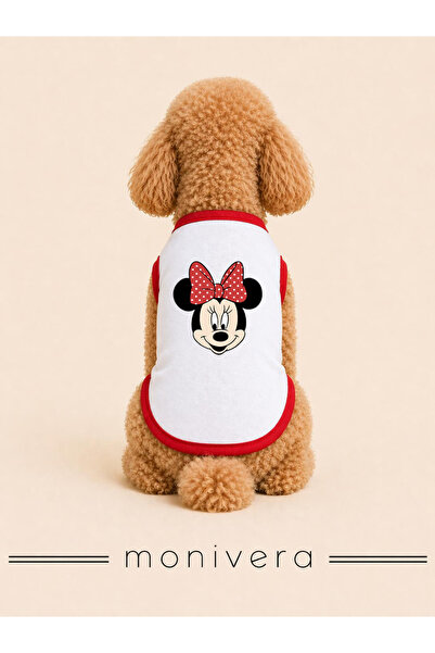 Modetra New Season Summer Mickey Mouse Printed Colorful Ribbed Dog Outfit - U...