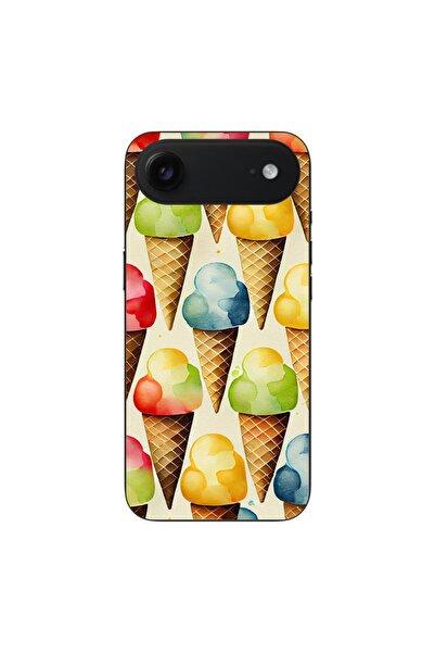 OEM Калъф, съвместим с Apple iPhone, силиконов гел TPU модел с десен на сладолед