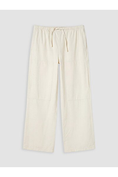LC Waikiki Rmz Gi̇yi̇m Farkiyla Women's Wide Leg Jeans with Waist Cord