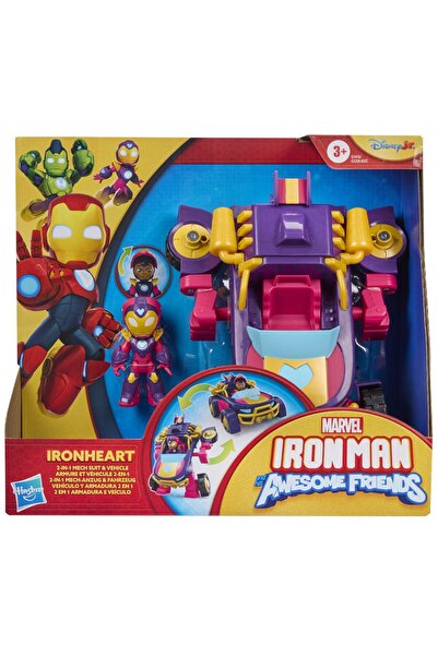 IRON MAN Μάρβελ και Φίλοι 2-σε-1 Όχημα και Φιγούρα Σετ Επάνω-Κάτω Μέρους