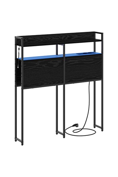 vidaxl Tăblie de depozitare Stejar Negru 75 x 15 x 98 cm Lemn compozit