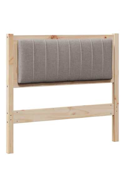 vidaxl Tăblie tapițată cu headboard Maro 90 cm Lemn de pin masiv