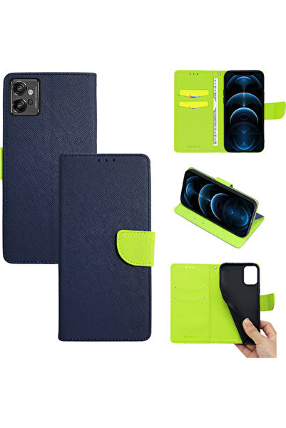 Other Sonique Trend Wallet Synthetic Leather Navy Blue (Moto G32)