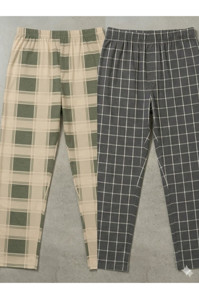 Serena Pantaloni de pijama barbat 2 piese/set - multicolor