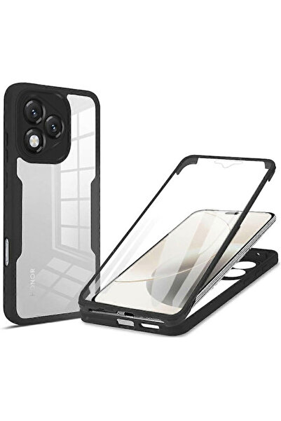 Techsuit ColorVerse Σιλικόνης 360 Πλήρους Κάλυψης Μαύρο για Honor 400 Lite