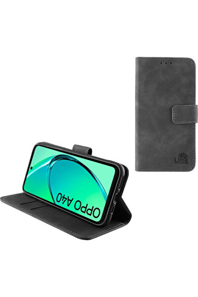 Lime&co Λάιμ Μπουκ Συνθετικό Δέρμα Γκρι (Galaxy A40)