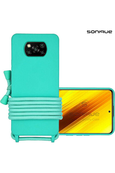 Other Sonique Πίσω Κάλυμμα Σιλικόνης 0.5mm με Λουράκι Ανοιχτό Μπλε (Poco X3 N...