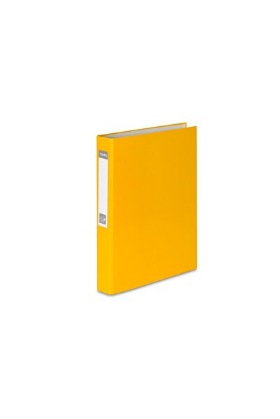 VauPe Caiet mecanic cu copertă rigidă din PP, 4 inele, 40 mm, 057 galben