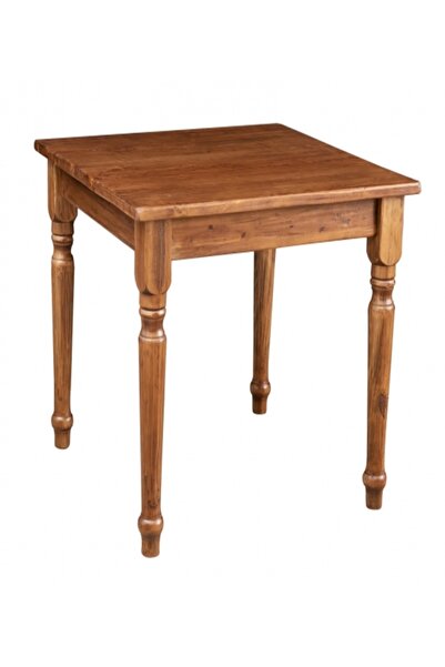 Tuscan Masa fixa, L90 *90 *H78 cm, culoare nuc antichizat, Lemn Masiv