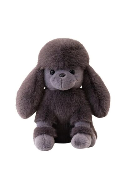 MASHASHOP Câine de pluș, Pudel, realist, gri închis, 27 cm